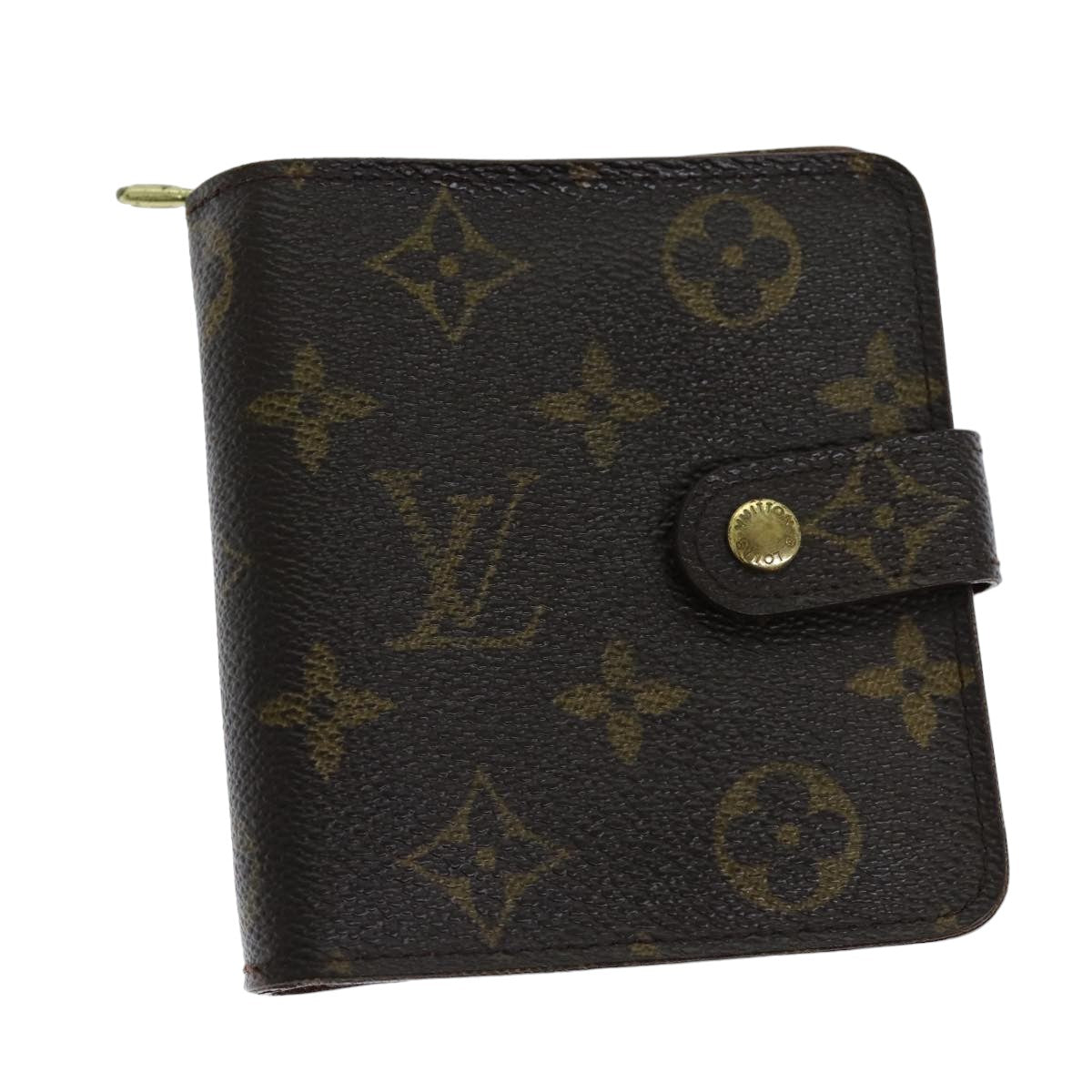 LOUIS VUITTON Monogram Compact Zip Wallet M61667 LV Auth 76691