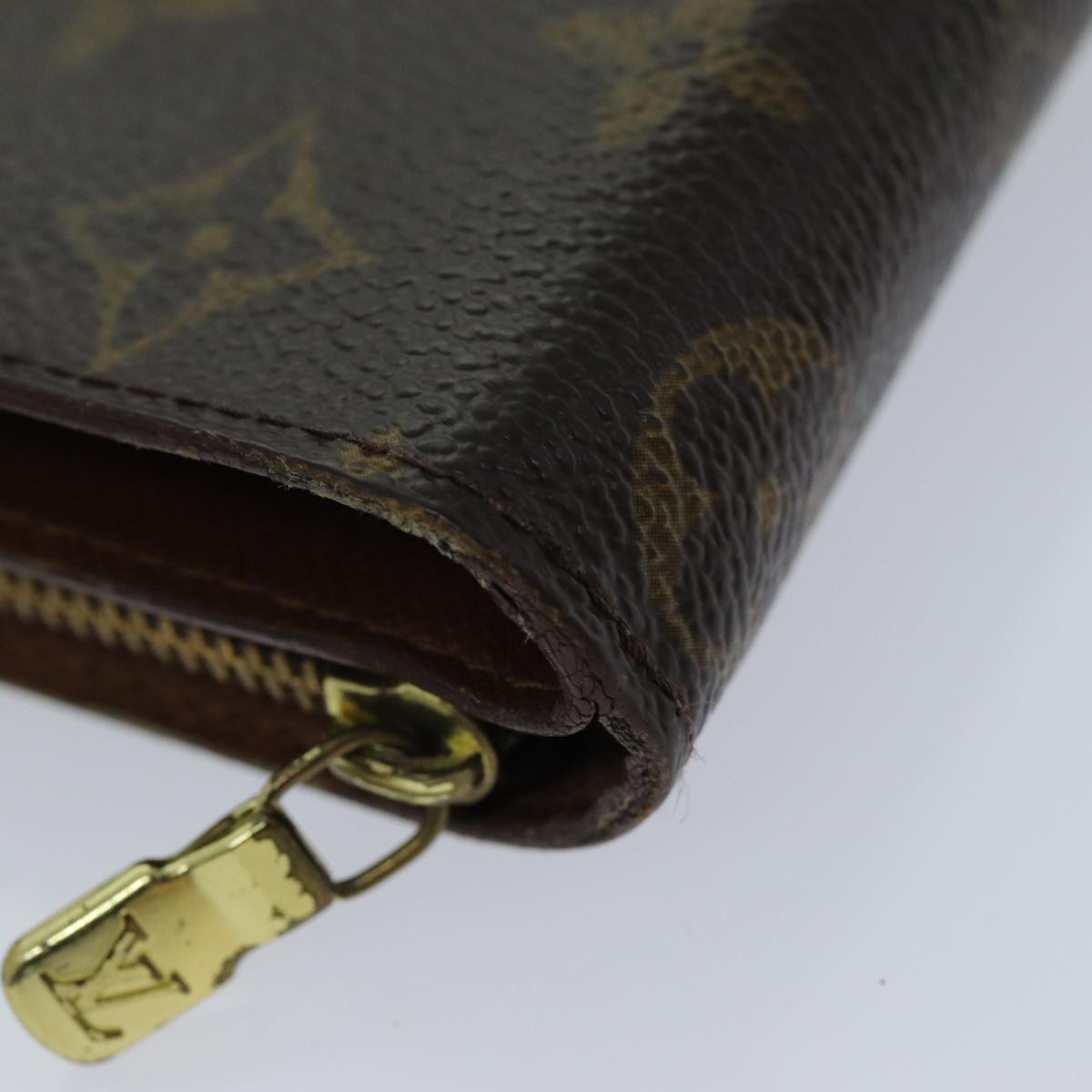 LOUIS VUITTON Monogram Compact Zip Wallet M61667 LV Auth 76691