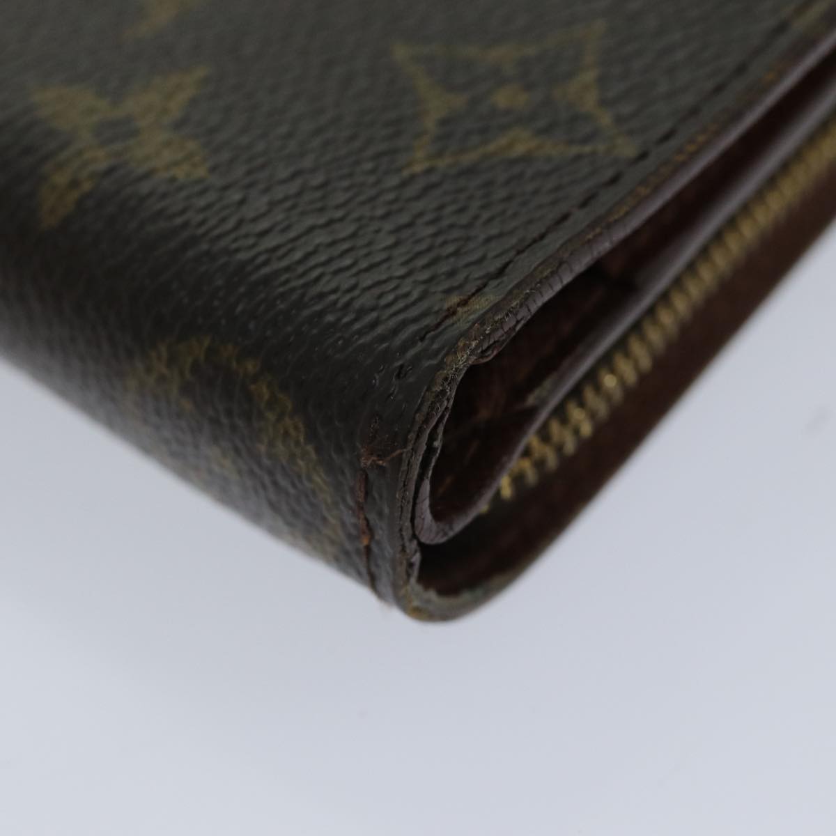 LOUIS VUITTON Monogram Compact Zip Wallet M61667 LV Auth 76691