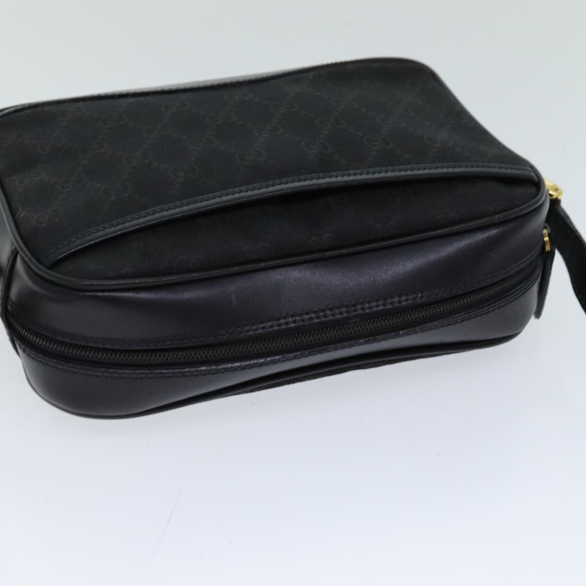 GUCCI GG Canvas Shoulder Bag Black 007 123 0225 Auth 76695