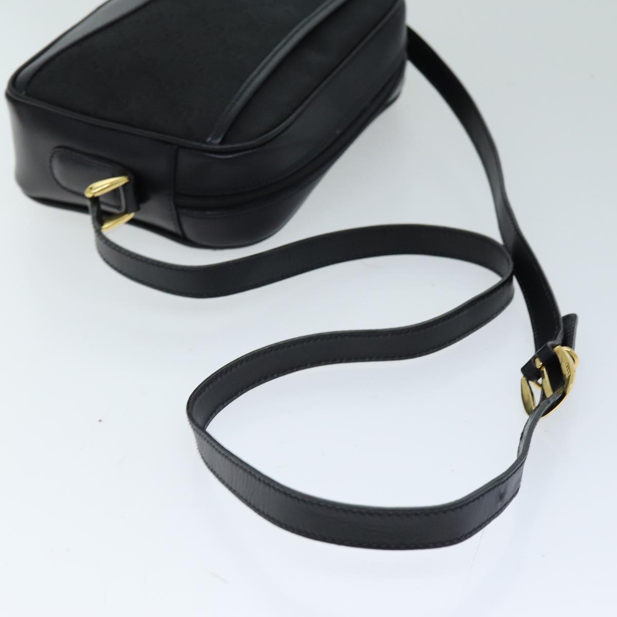 GUCCI GG Canvas Shoulder Bag Black 007 123 0225 Auth 76695