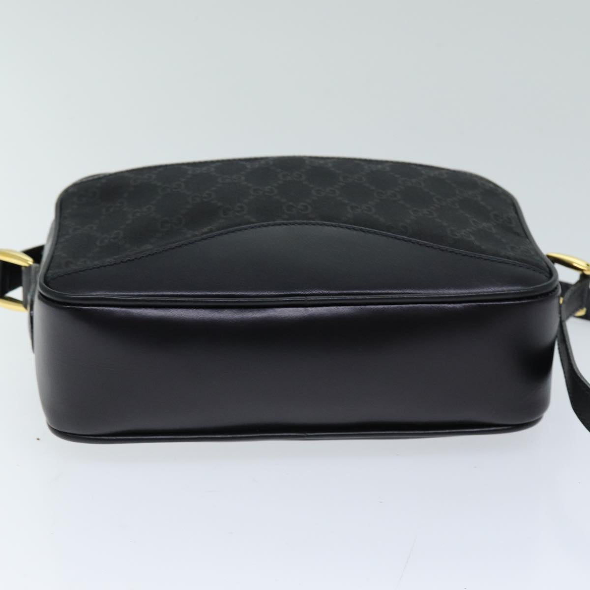 GUCCI GG Canvas Shoulder Bag Black 007 123 0225 Auth 76695