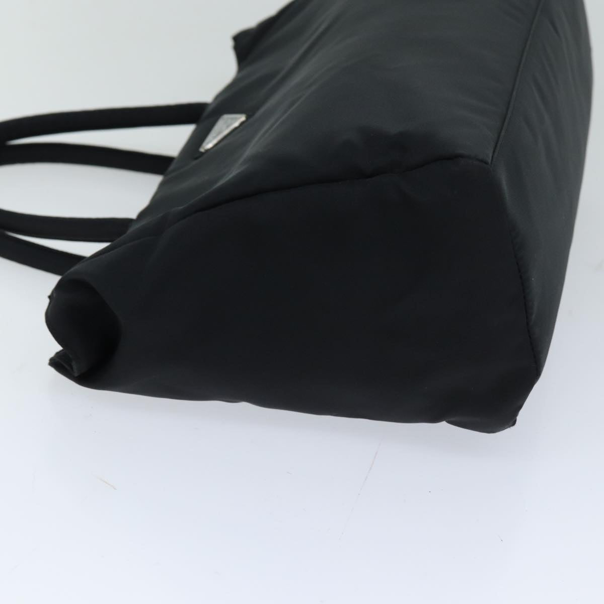PRADA Hand Bag Nylon Black Auth 76714