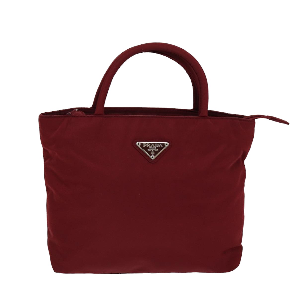 PRADA Hand Bag Nylon Red Auth 76716 - 0