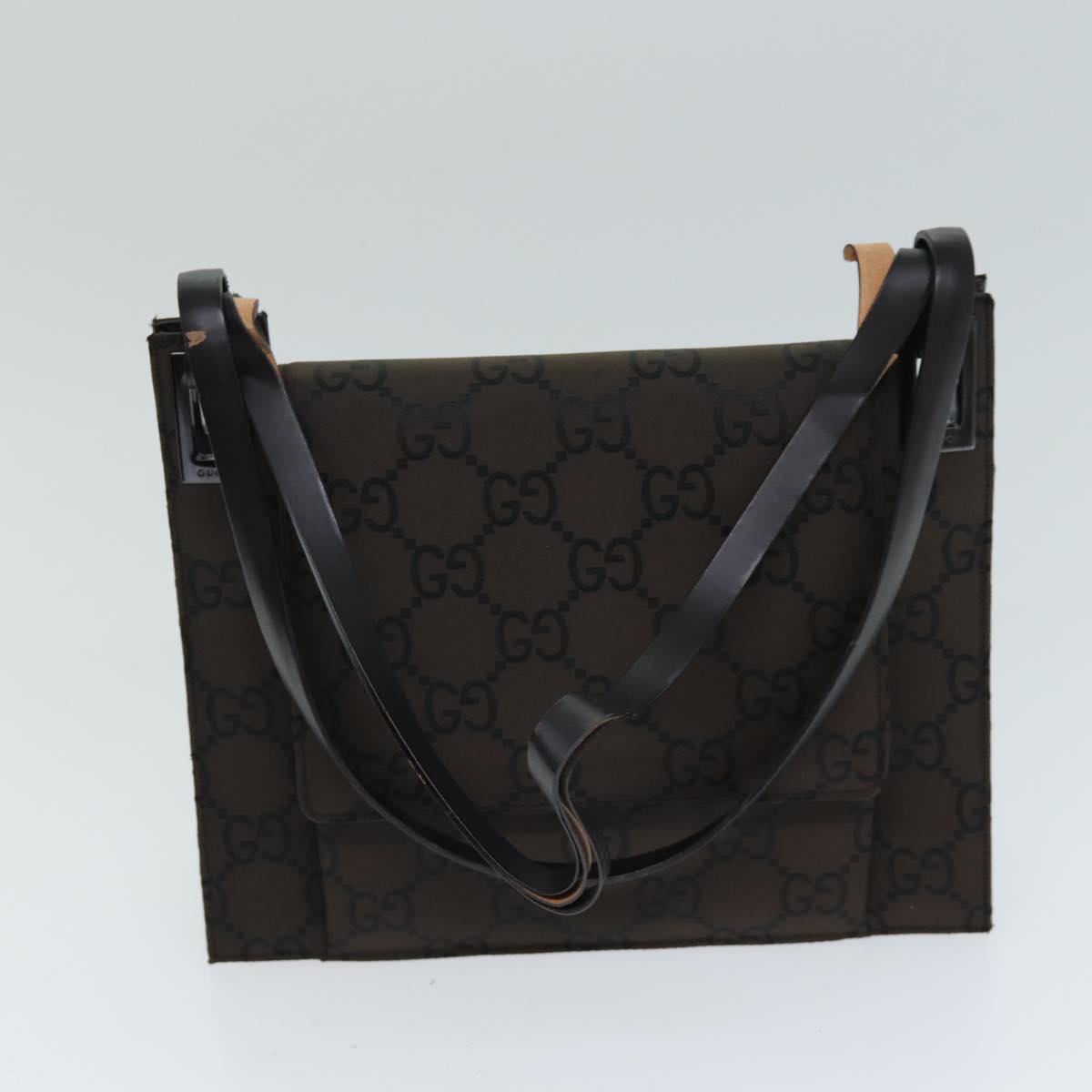 GUCCI GG Canvas Hand Bag 3Set Black Brown Auth 76727