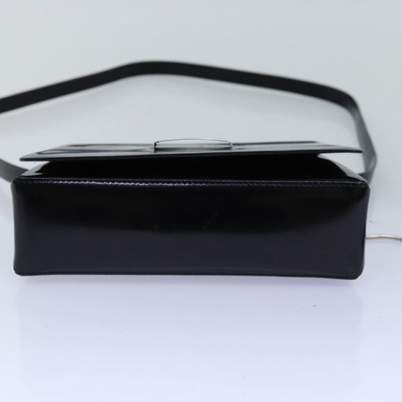 GUCCI Shoulder Bag Leather Black 007 2046 0270 Auth 76731