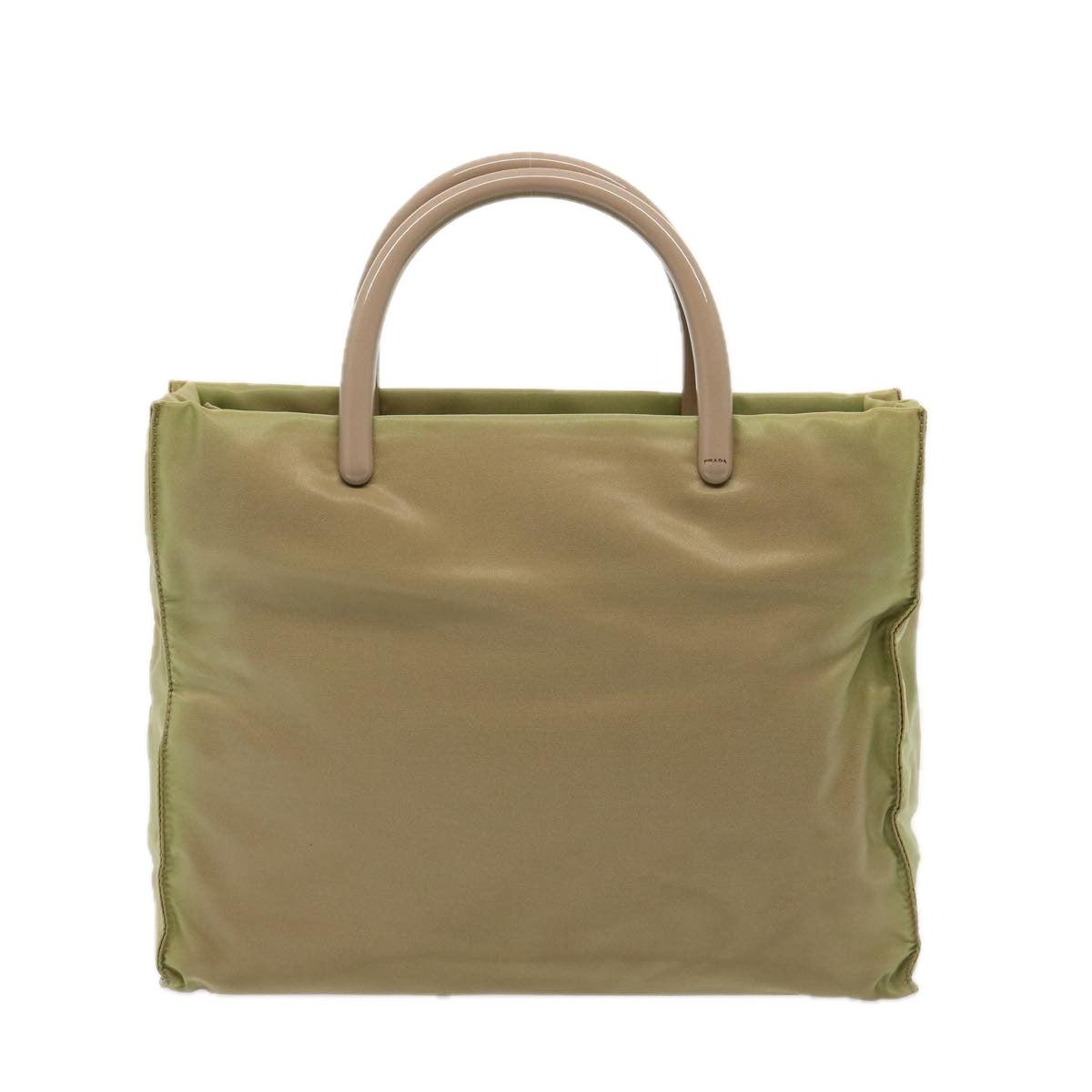 PRADA Hand Bag Nylon Khaki Auth 76734 - 0