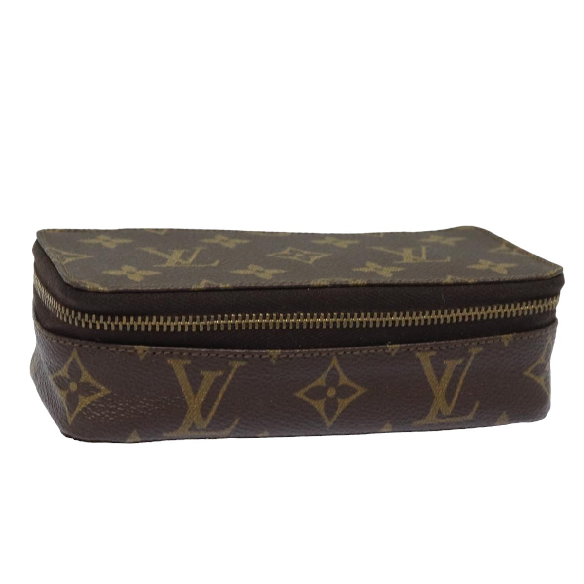 LOUIS VUITTON Monogram Poche Monte Carlo Jewelry Box M47352 LV Auth 76745