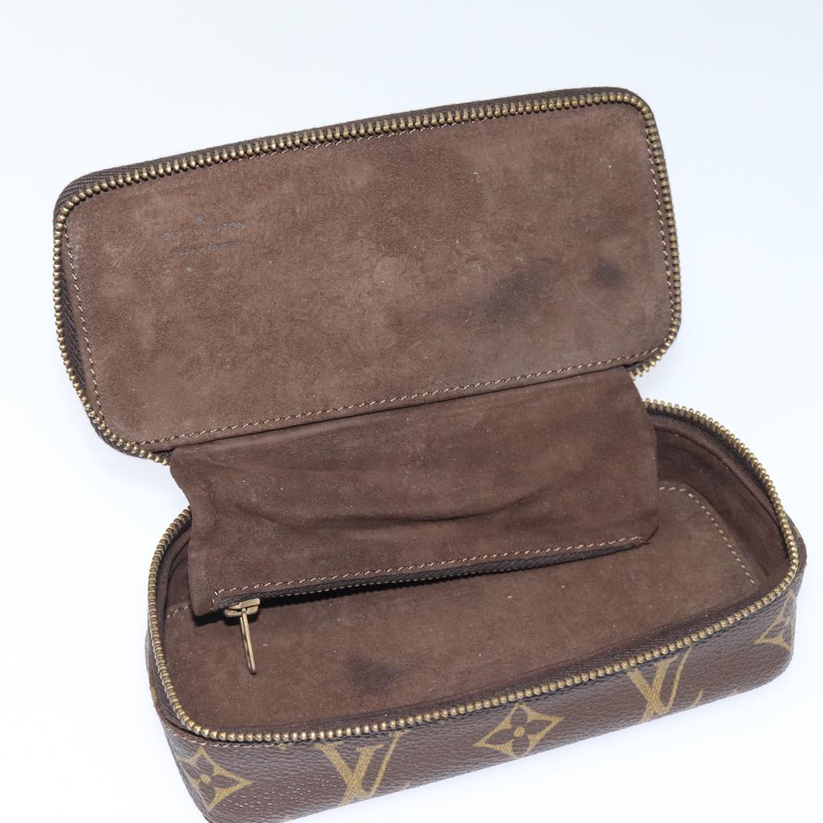 LOUIS VUITTON Monogram Poche Monte Carlo Jewelry Box M47352 LV Auth 76745