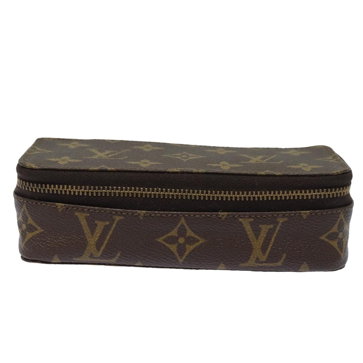 LOUIS VUITTON Monogram Poche Monte Carlo Jewelry Box M47352 LV Auth 76745