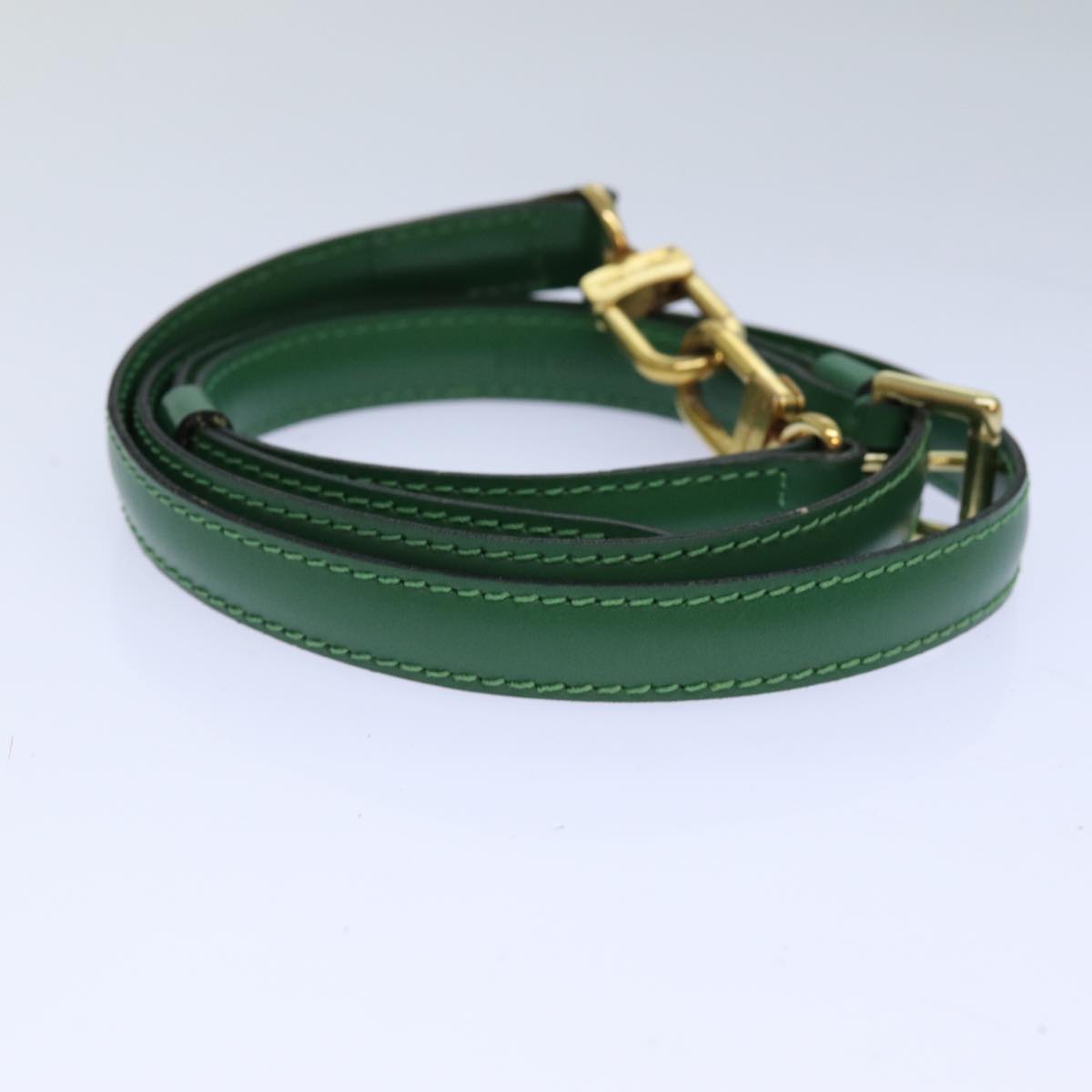 LOUIS VUITTON Epi Adjustable Shoulder Strap 39.4""-46.5"" Green LV Auth 76747