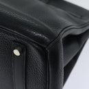 HERMES Birkin 35 Hand Bag Taurillon Clemence Black Silver Auth 76748-12