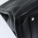 HERMES Birkin 35 Hand Bag Taurillon Clemence Black Silver Auth 76748-13