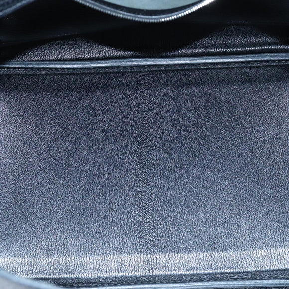 HERMES Birkin 35 Hand Bag Taurillon Clemence Black Silver Auth 76748