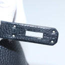HERMES Birkin 35 Hand Bag Taurillon Clemence Black Silver Auth 76748-19