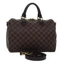 LOUIS VUITTON Damier Ebene Speedy Bandouliere 30 Hand Bag N41367 LV Auth 76752-1