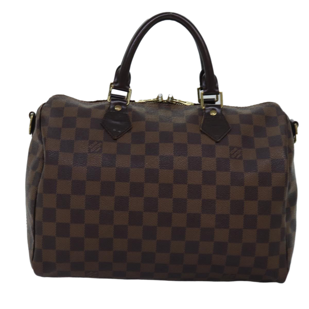 LOUIS VUITTON Damier Ebene Speedy Bandouliere 30 Hand Bag N41367 LV Auth 76752