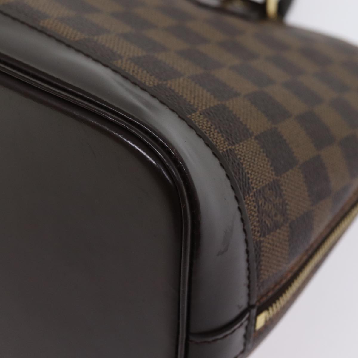 LOUIS VUITTON Damier Ebene Alma Hand Bag N51131 LV Auth 76753