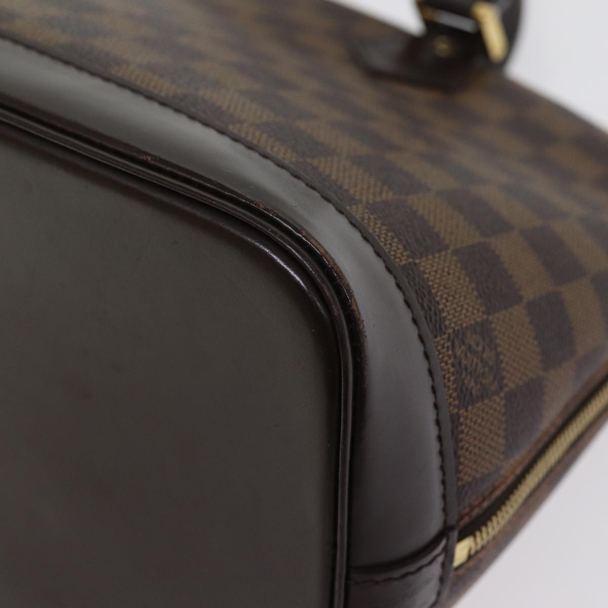 LOUIS VUITTON Damier Ebene Alma Hand Bag N51131 LV Auth 76753