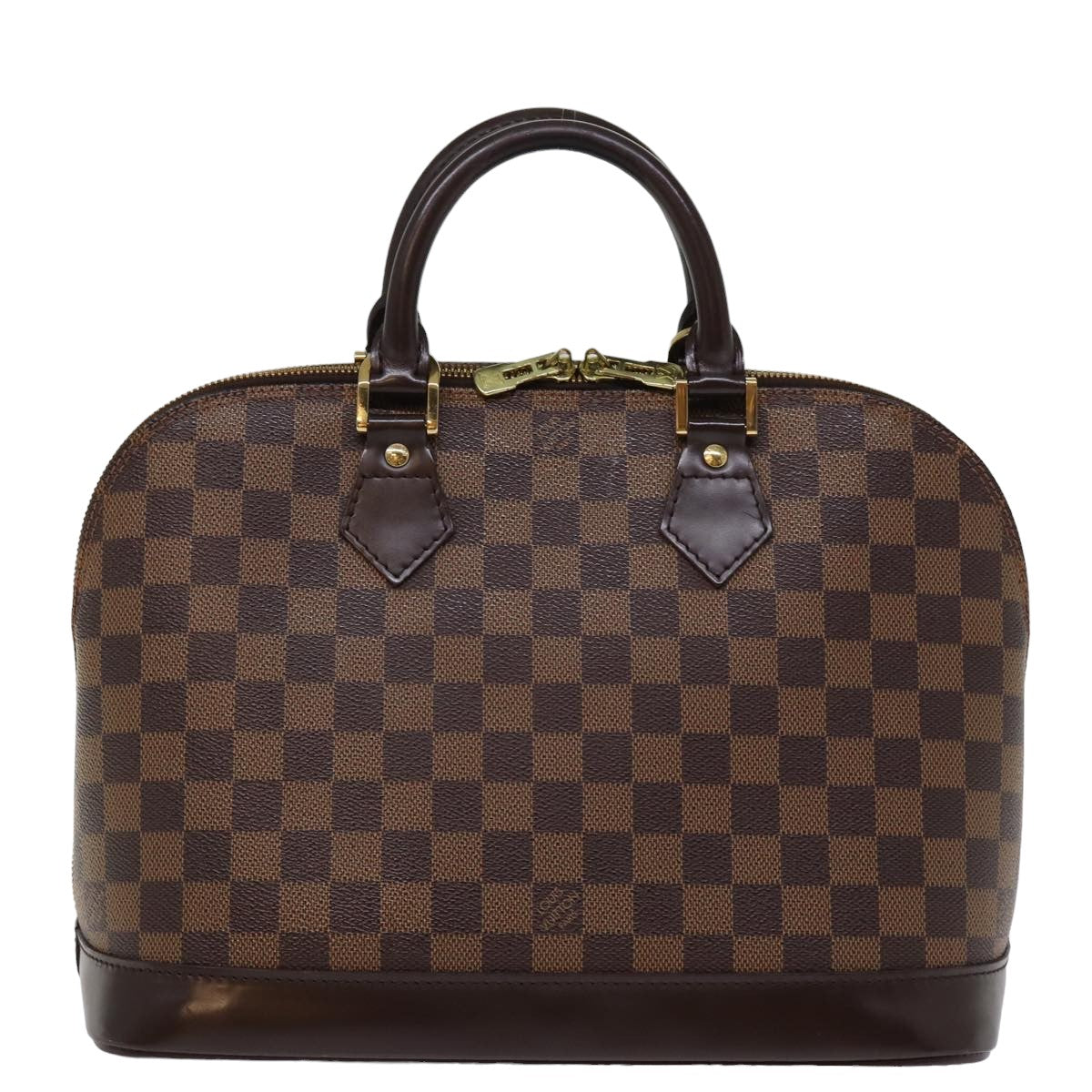 LOUIS VUITTON Damier Ebene Alma Hand Bag N51131 LV Auth 76753