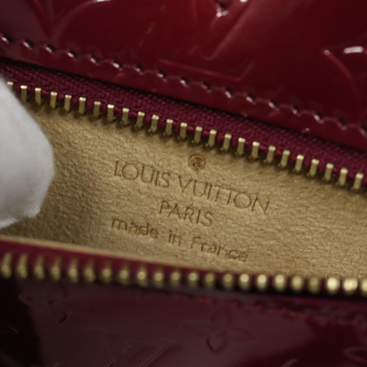 LOUIS VUITTON Vernis Conte Douffe Pochette Papillon Bag M92270 LV Auth 76768A