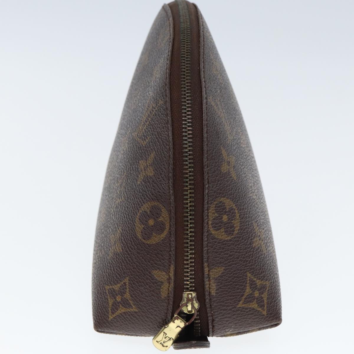 LOUIS VUITTON Monogram Trousse Demi Ronde Cosmetic Pouch M47520 LV Auth 76783