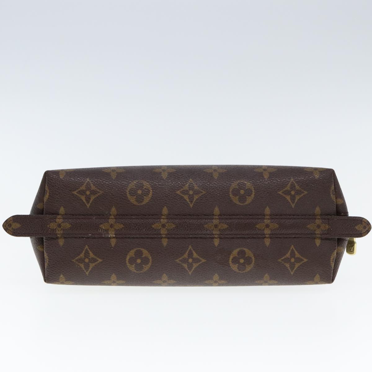 LOUIS VUITTON Monogram Trousse Demi Ronde Cosmetic Pouch M47520 LV Auth 76783