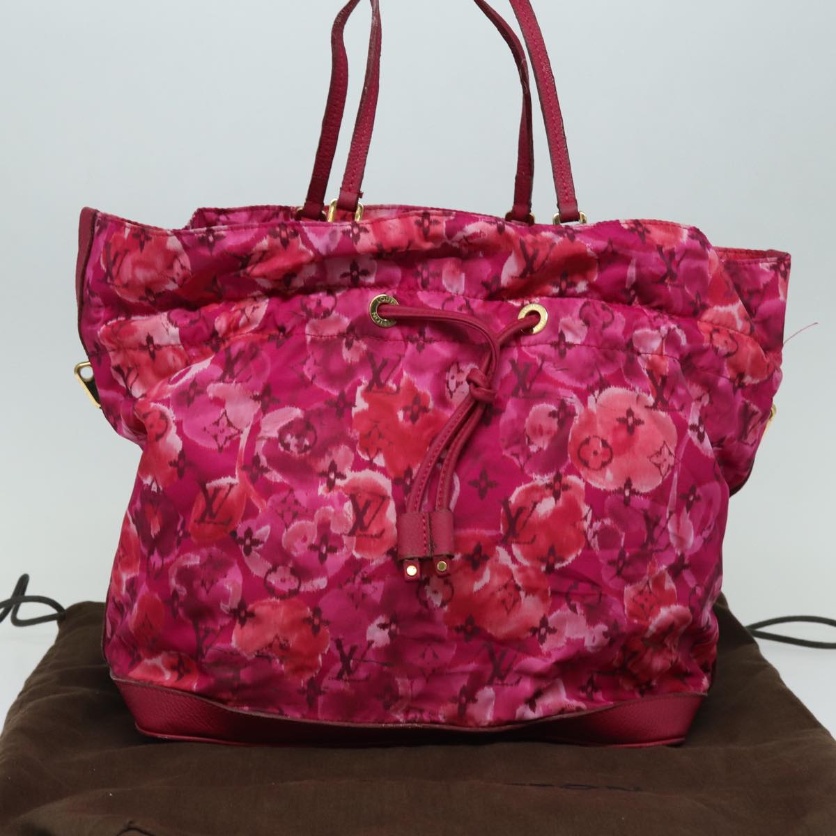 LOUIS VUITTON Monogram Ikat Flower Noe full MM Shoulder Bag M40870 Auth 76795