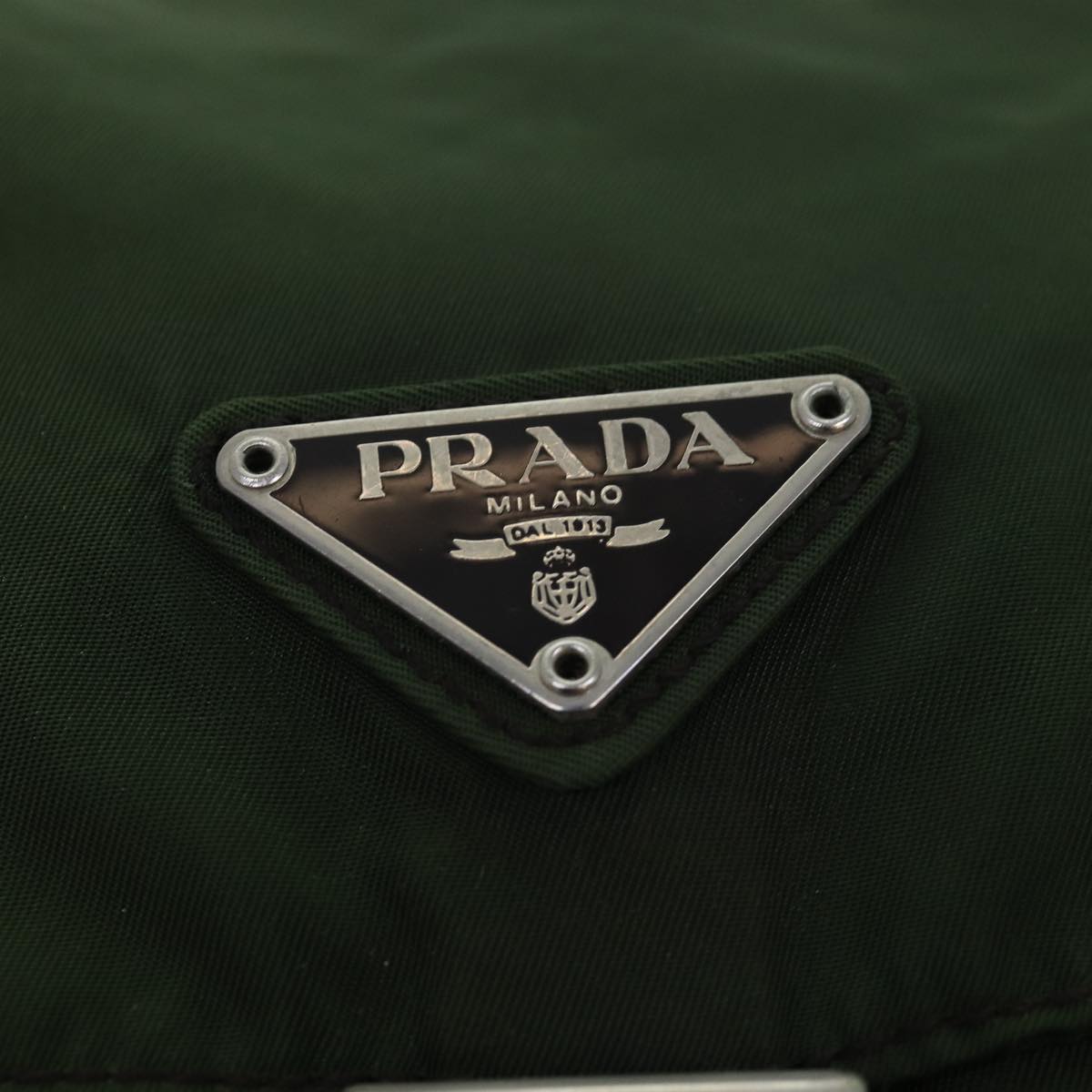 PRADA Backpack Nylon Khaki Auth 76800