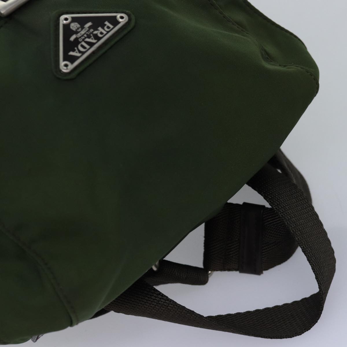 PRADA Backpack Nylon Khaki Auth 76800