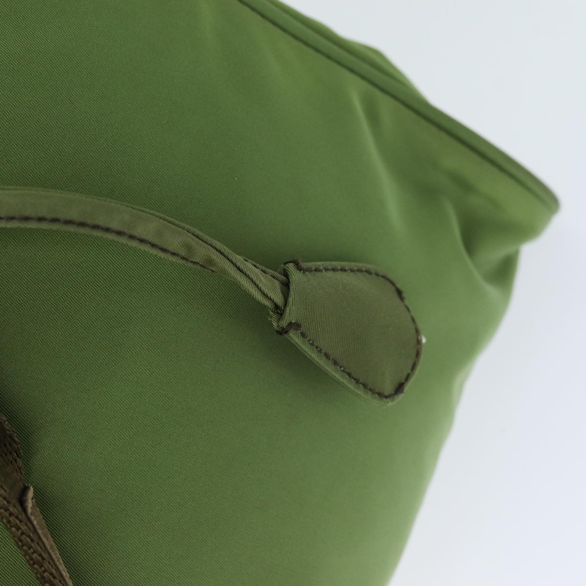 PRADA Tote Bag Nylon Green Auth 76805