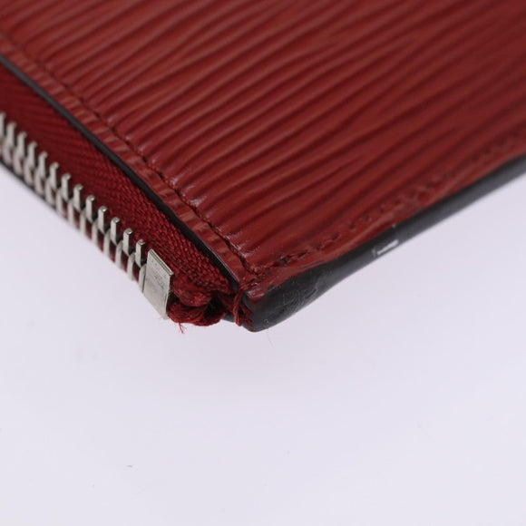 LOUIS VUITTON Epi Pochette Jules PM Clutch Bag Red Car Mine LV Auth 76821V