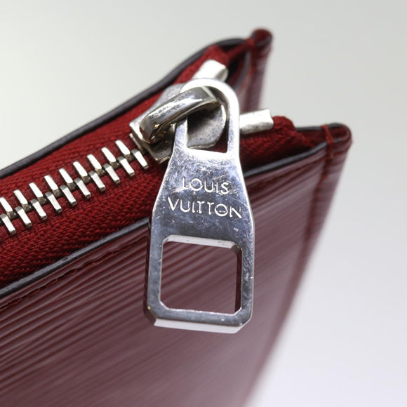 LOUIS VUITTON Epi Pochette Jules PM Clutch Bag Red Car Mine LV Auth 76821V