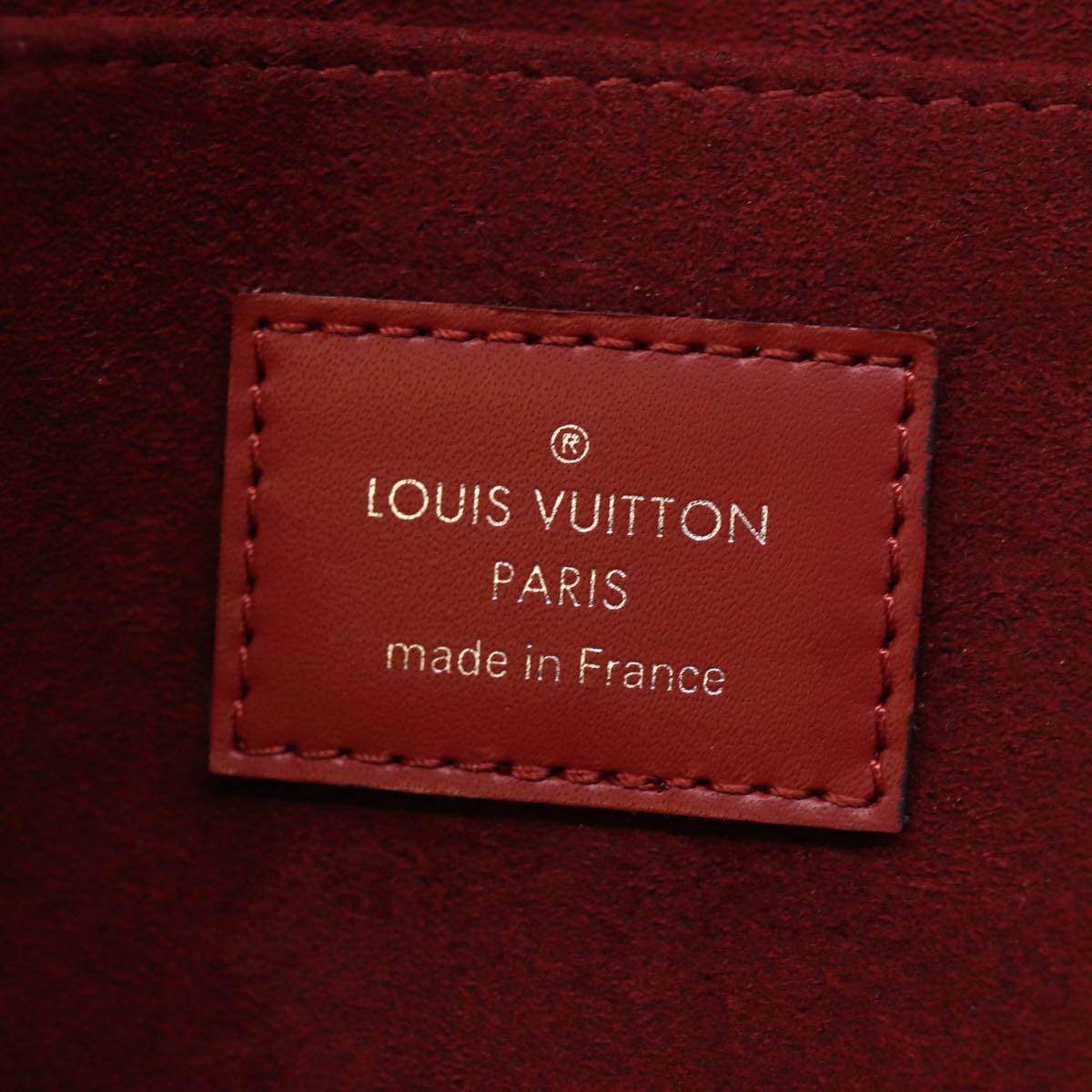 LOUIS VUITTON Epi Pochette Jules PM Clutch Bag Red Car Mine LV Auth 76821