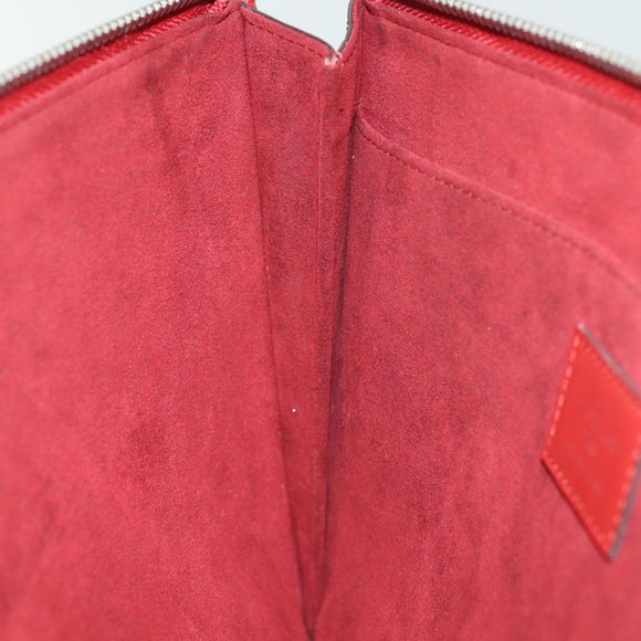LOUIS VUITTON Epi Pochette Jules PM Clutch Bag Red Car Mine LV Auth 76821V