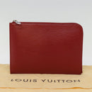 LOUIS VUITTON Epi Pochette Jules PM Clutch Bag Red Car Mine LV Auth 76821V-12
