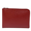 LOUIS VUITTON Epi Pochette Jules PM Clutch Bag Red Car Mine LV Auth 76821V-13