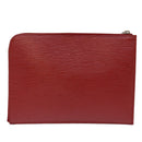 LOUIS VUITTON Epi Pochette Jules PM Clutch Bag Red Car Mine LV Auth 76821V-2