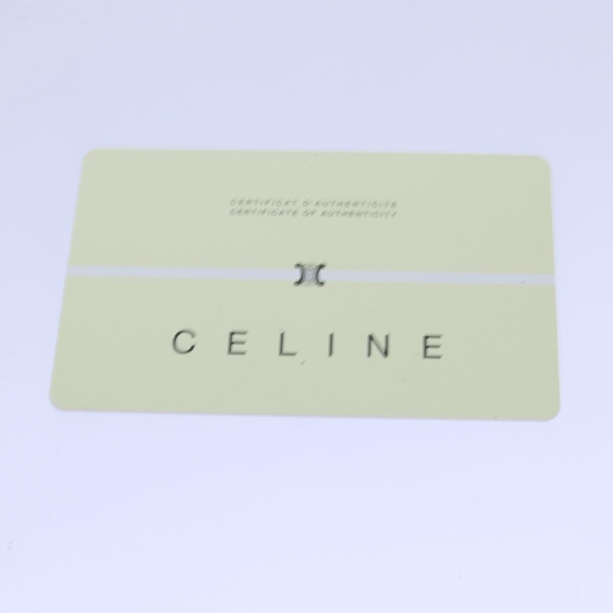 CELINE Hand Bag Leather White Auth 76849