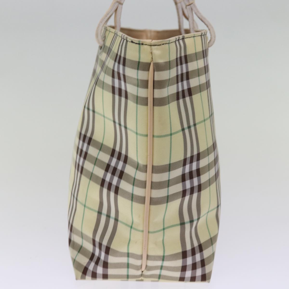 BURBERRY Nova Check Tote Bag Nylon Beige Auth 76851