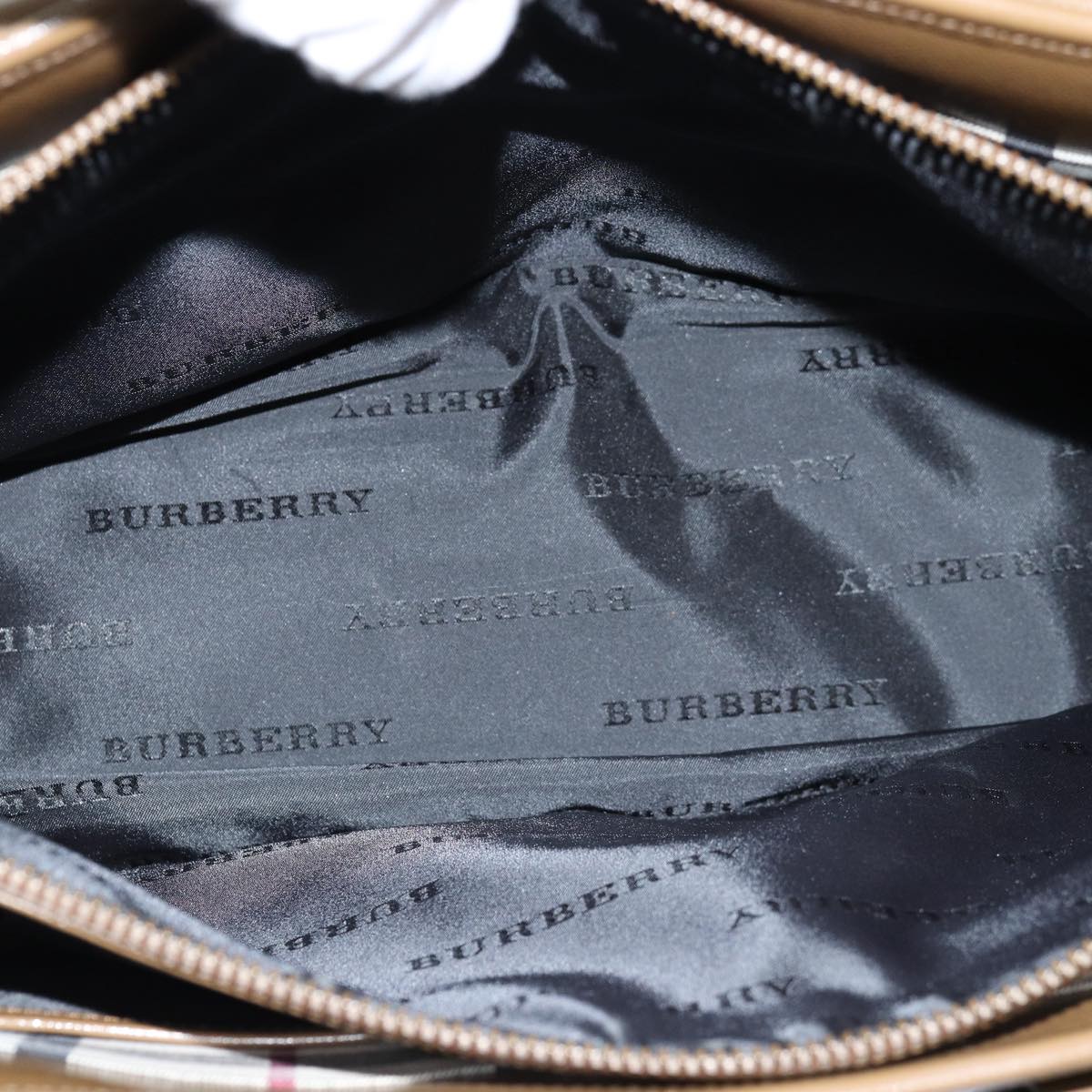 BURBERRY Tote Bag Leather Brown Auth 76852