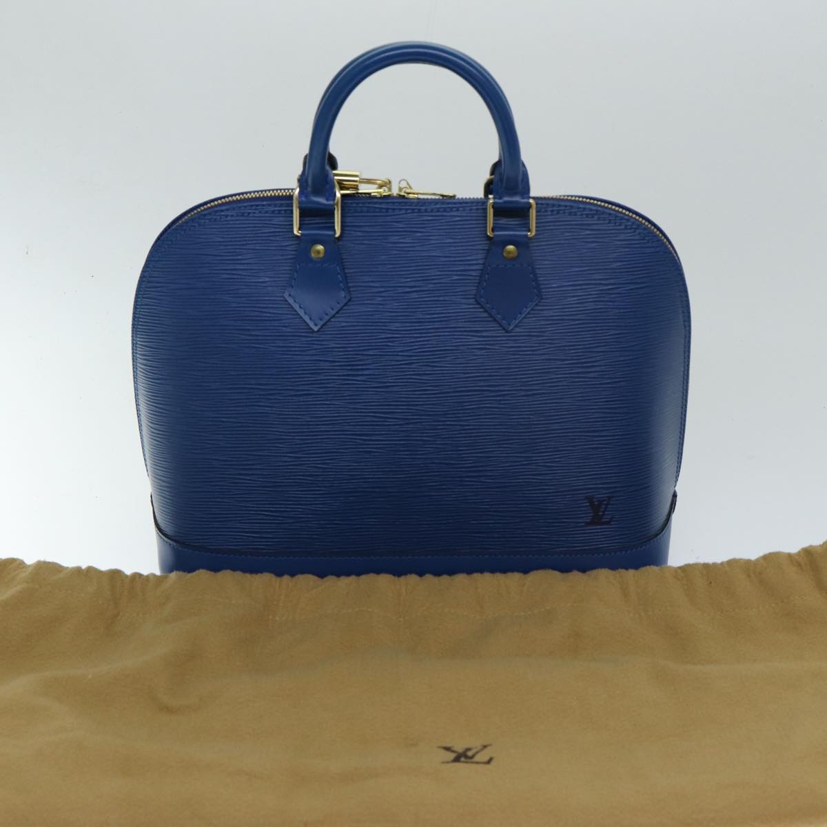 LOUIS VUITTON Epi Alma Hand Bag Toledo Blue M52145 LV Auth 76868