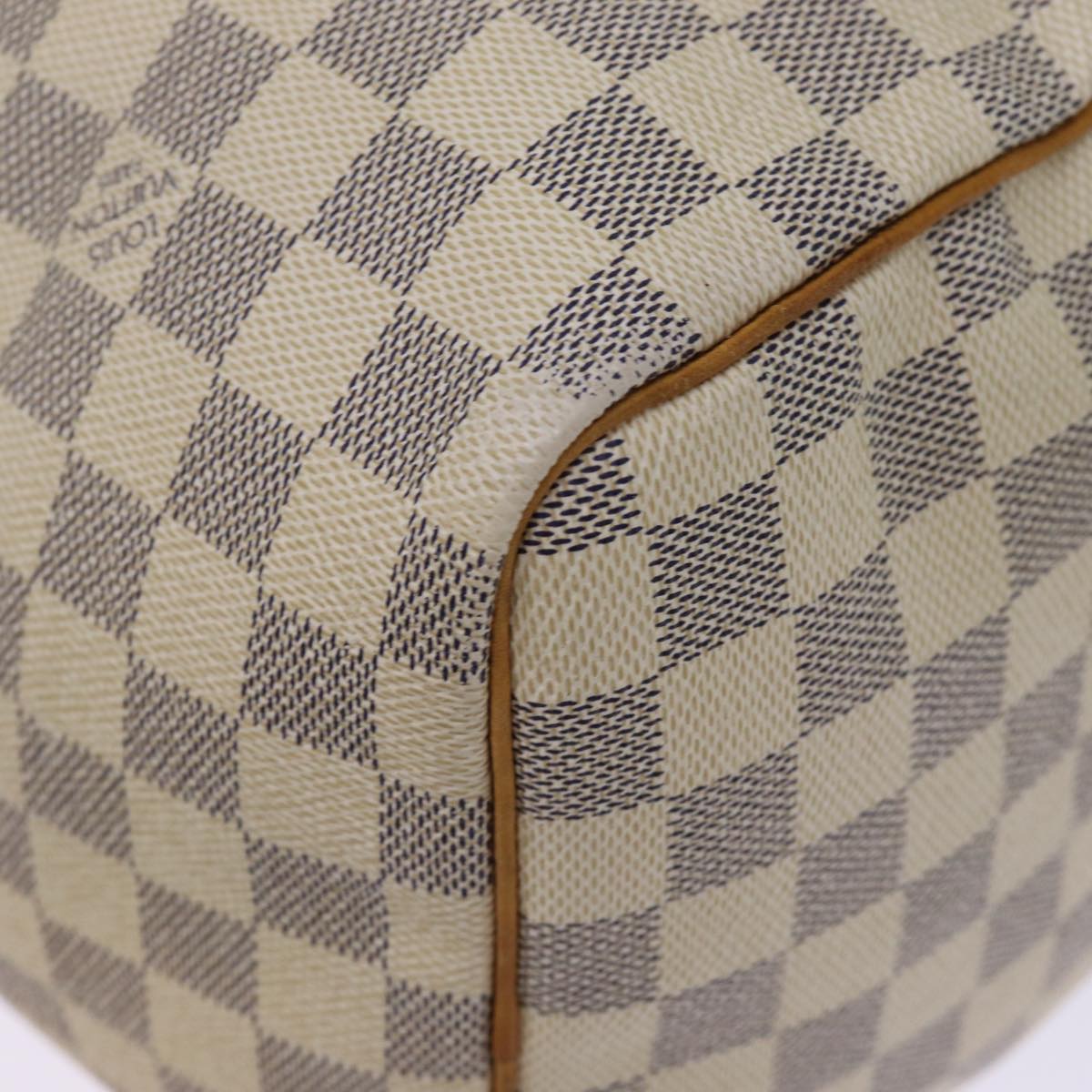 LOUIS VUITTON Damier Azur Speedy 30 Hand Bag N41533 LV Auth 76872