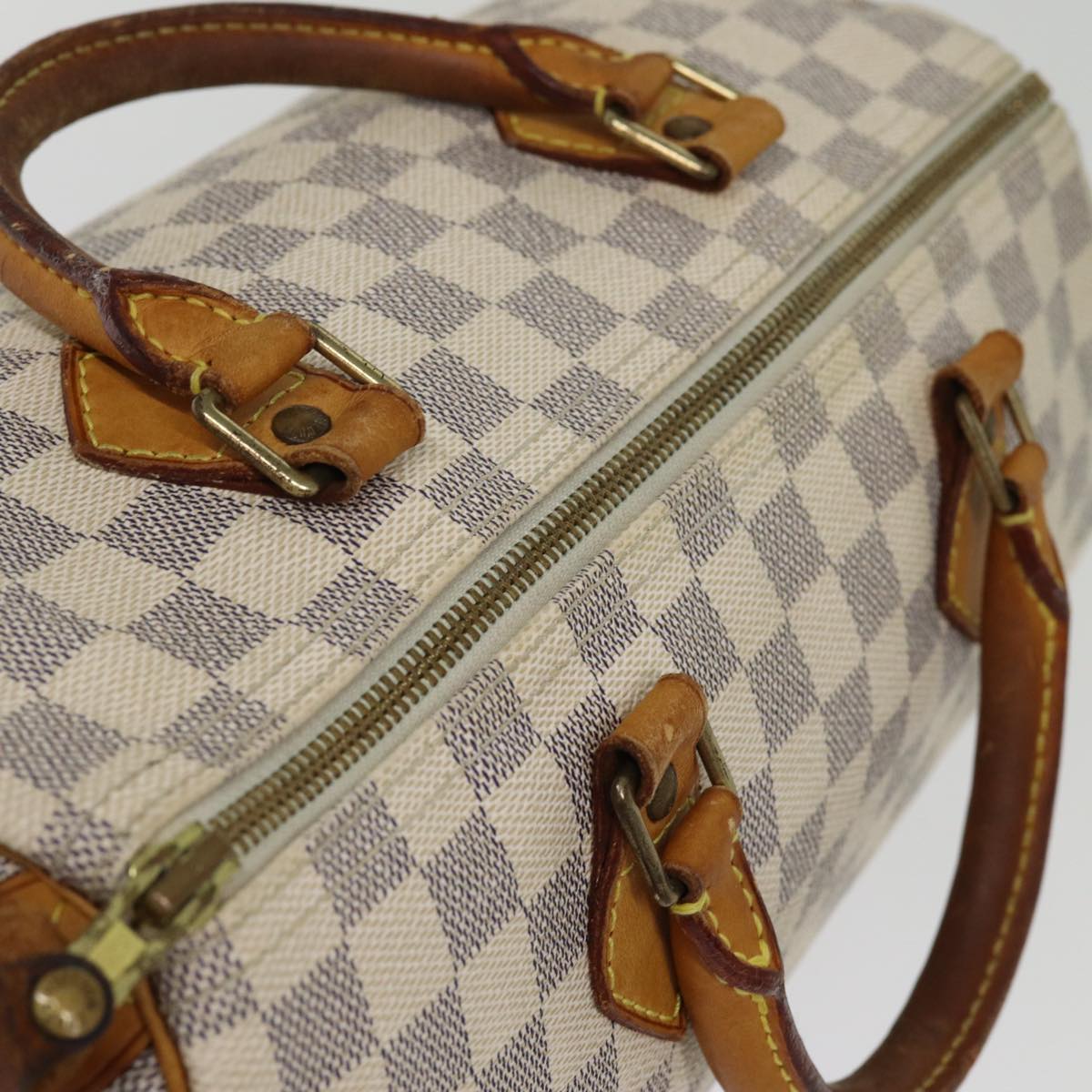 LOUIS VUITTON Damier Azur Speedy 30 Hand Bag N41533 LV Auth 76872