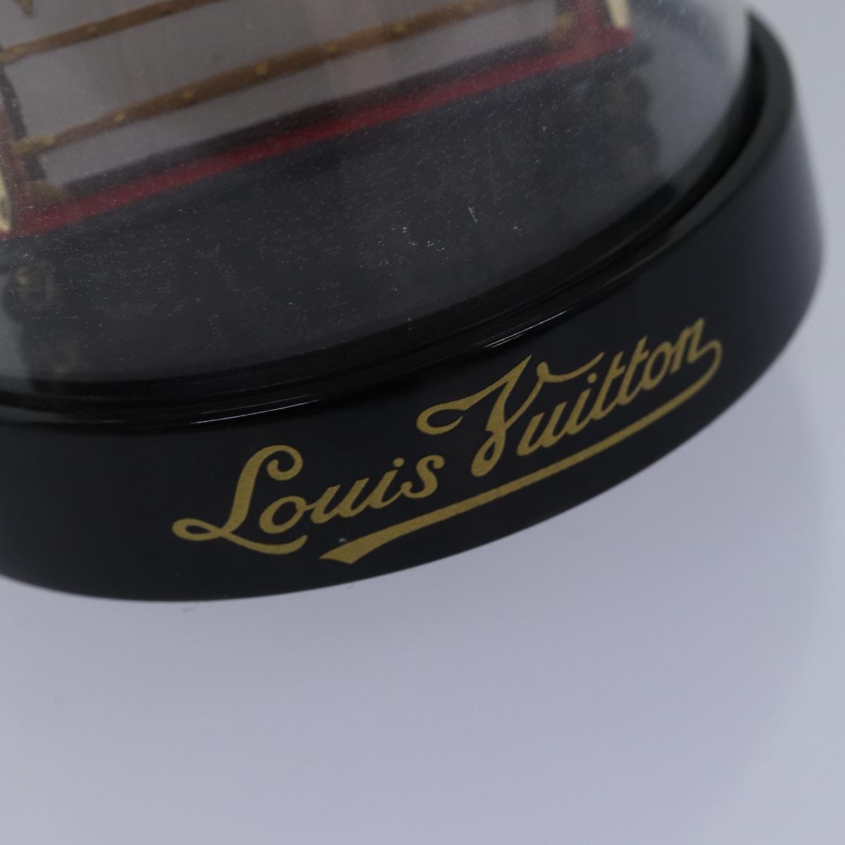 LOUIS VUITTON Baggage Cart Snow Globe Clear LV Auth 76880