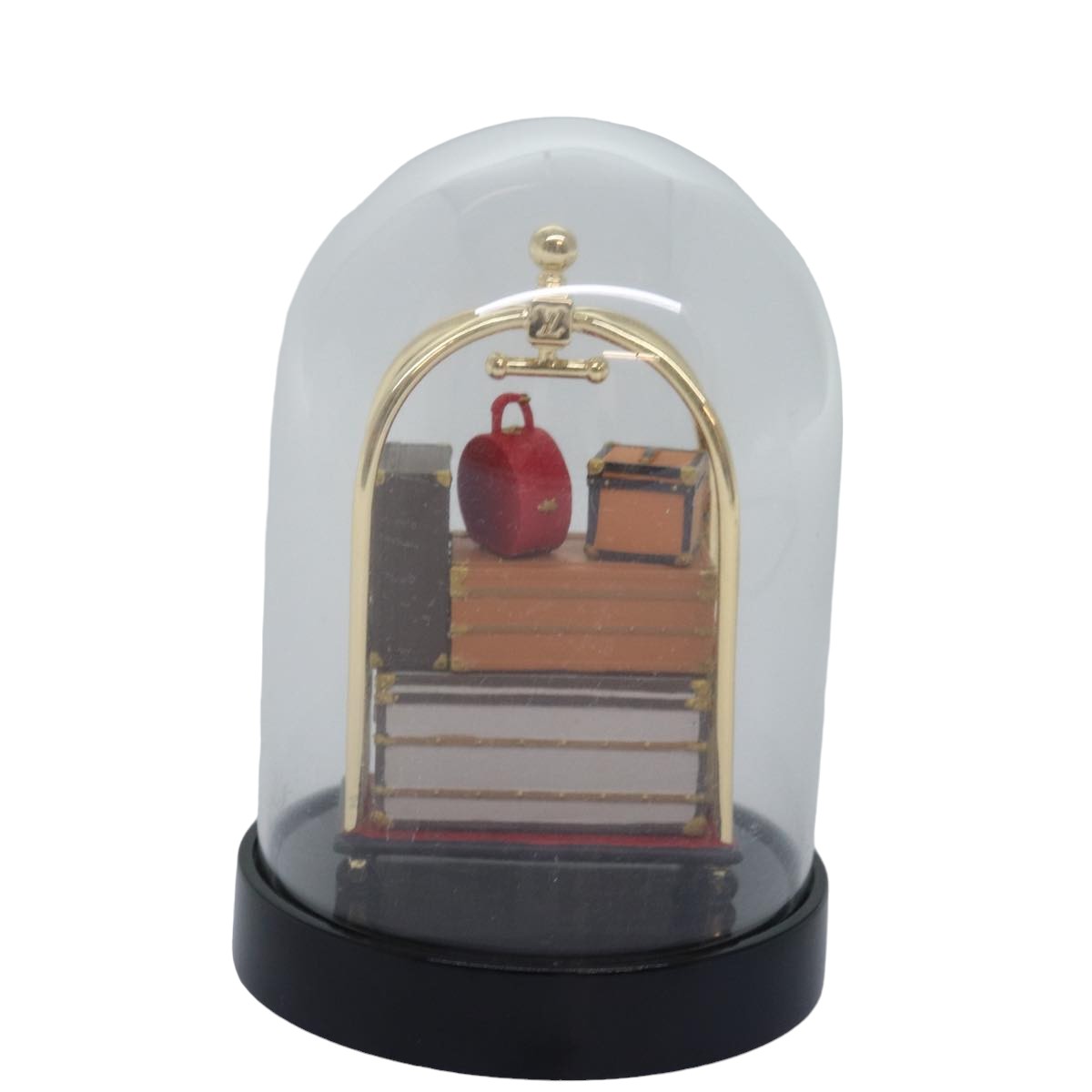 LOUIS VUITTON Baggage Cart Snow Globe Clear LV Auth 76880 - 0