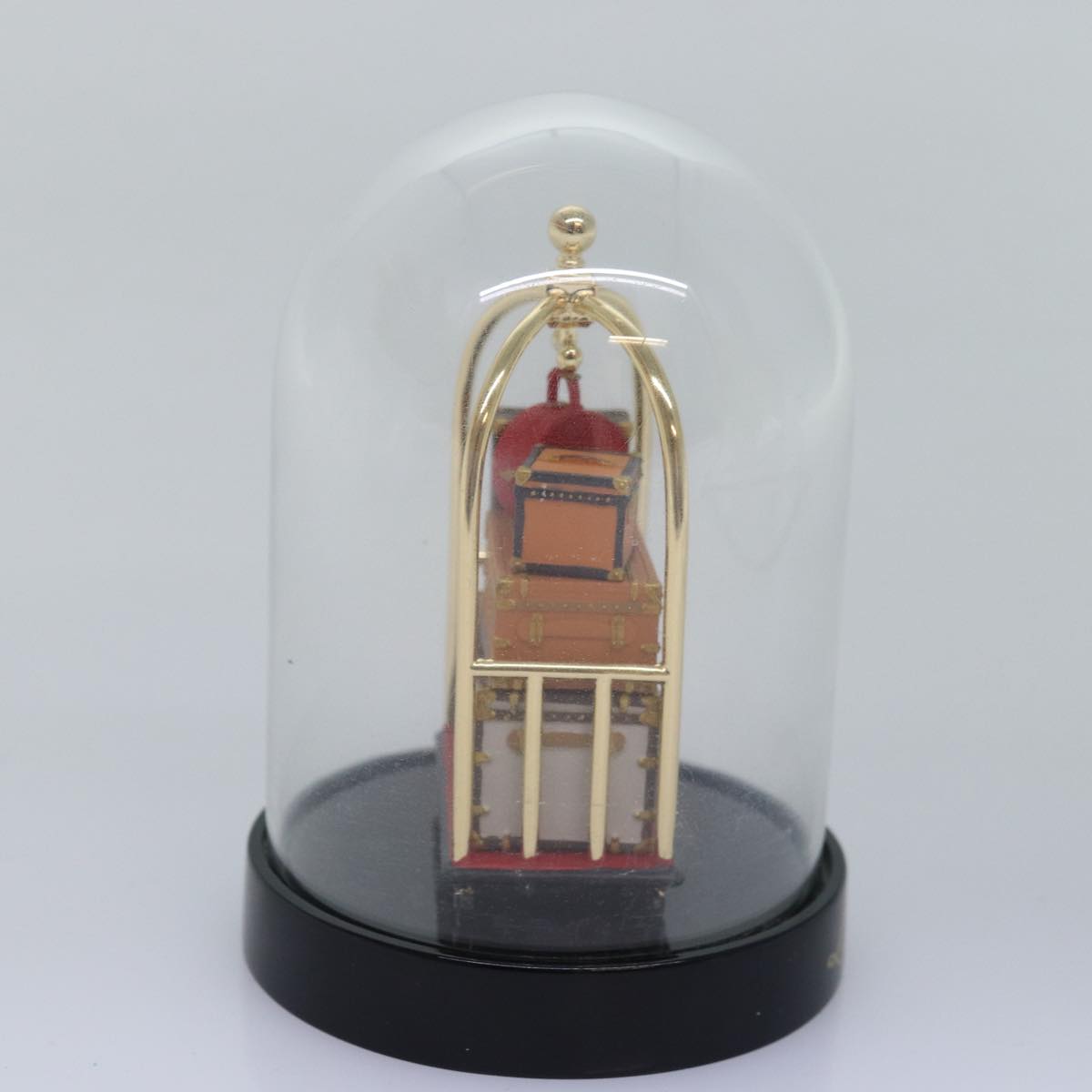 LOUIS VUITTON Baggage Cart Snow Globe Clear LV Auth 76880