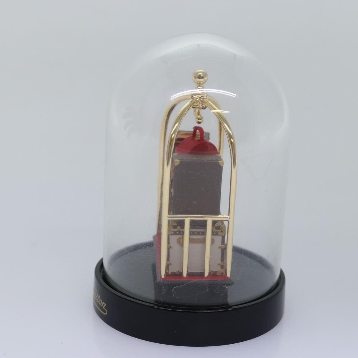 LOUIS VUITTON Baggage Cart Snow Globe Clear LV Auth 76880