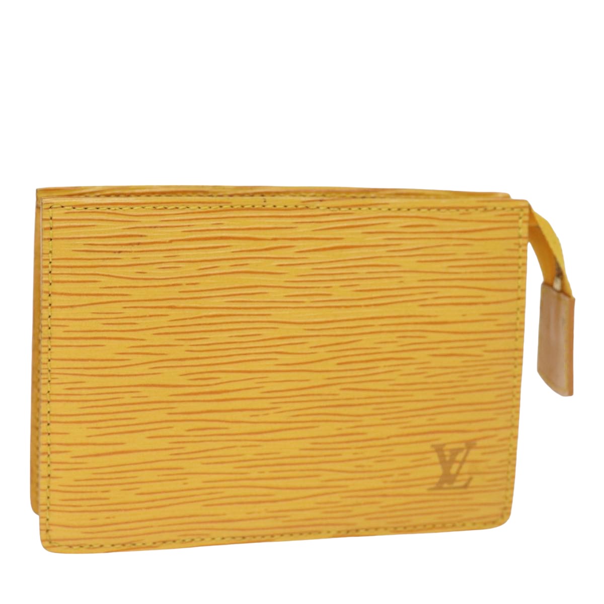 LOUIS VUITTON Epi Poche Toilette 15 Pouch Yellow LV Auth 76881