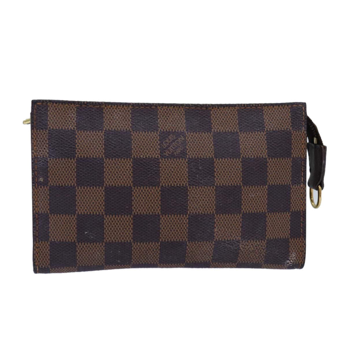 LOUIS VUITTON Damier Ebene Marais Pouch LV Auth 76882